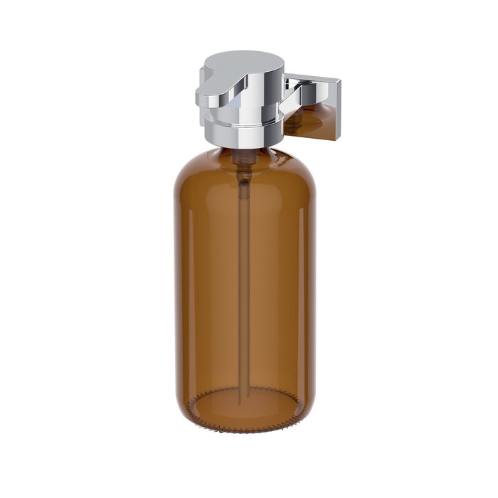 Soap dispenser with glass bottle