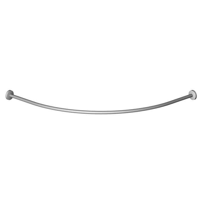 Shower curtain rod, quarter circle