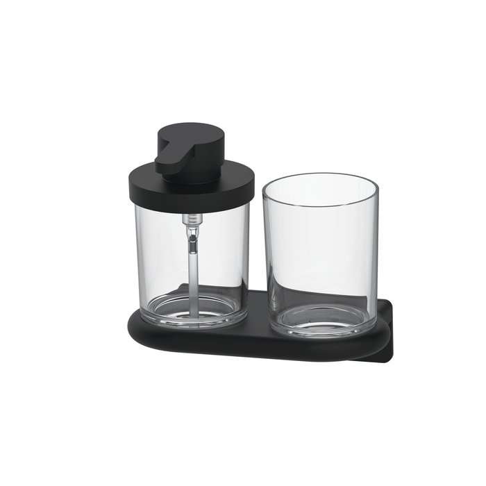 Kombi Seifenspender + Glashalter