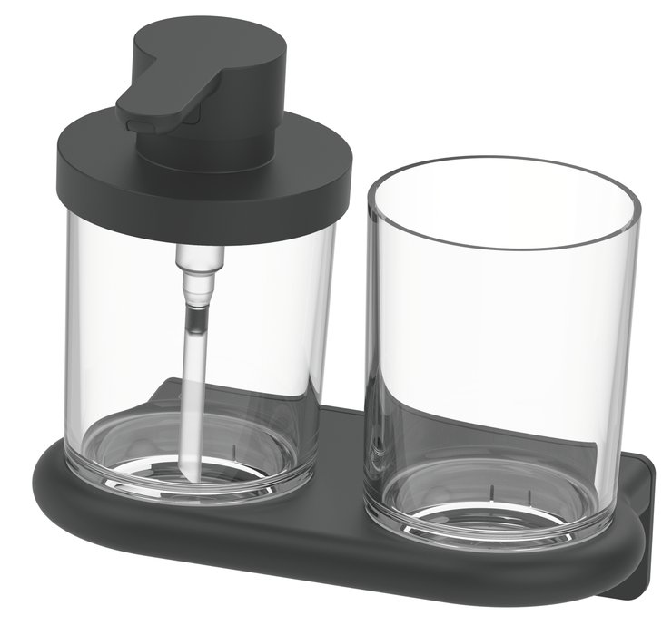Distrib. savon & porte-verre incassable sans BPA