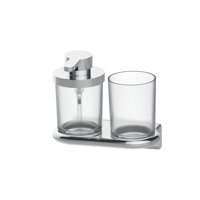 Kombi Seifenspender + Glashalter