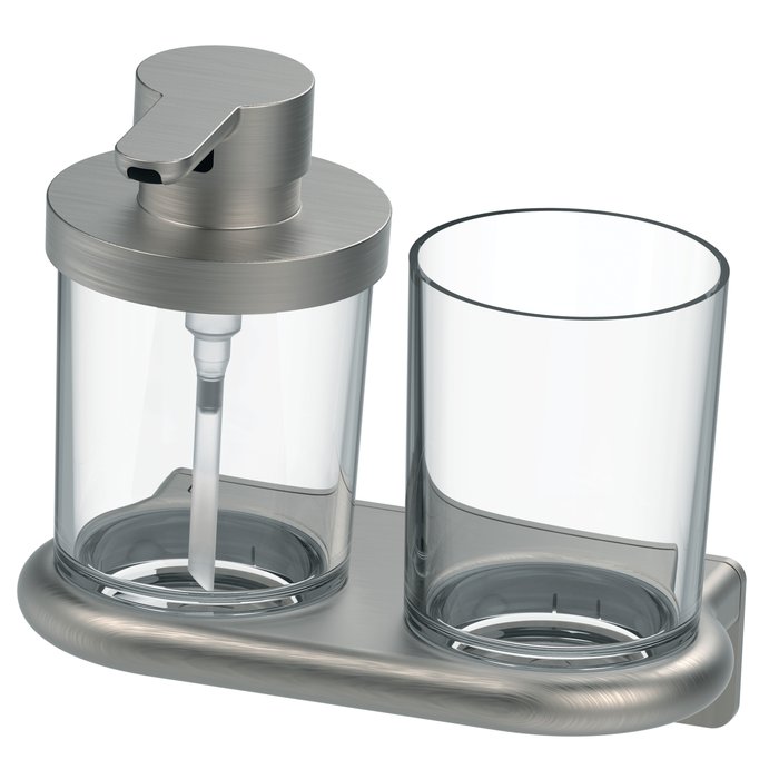 Combi Distrib. de savon + porte-verre