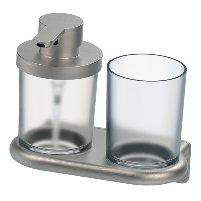 Combi Distrib. de savon + porte-verre