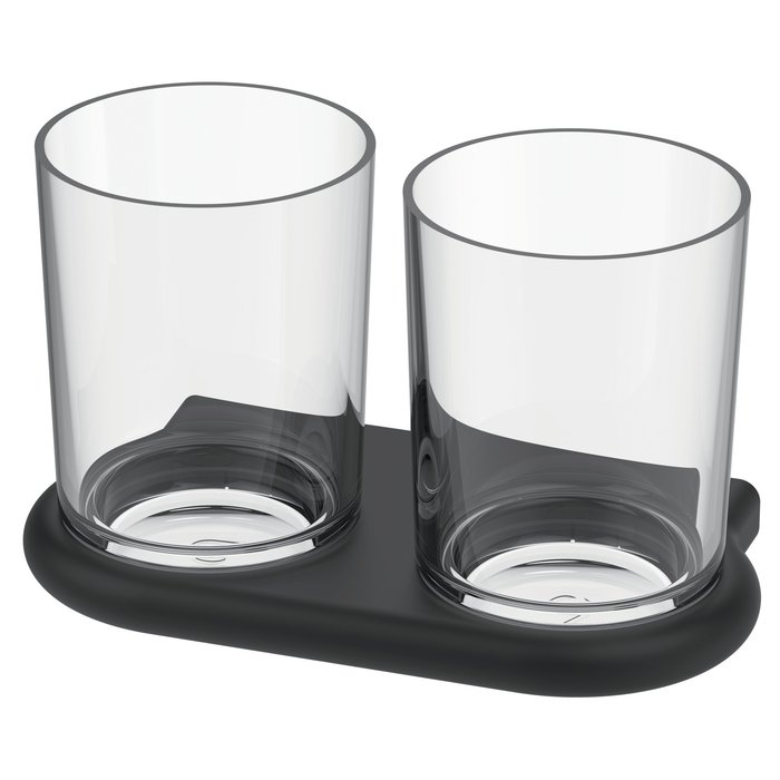 Double glass holder unbreakable BPA free