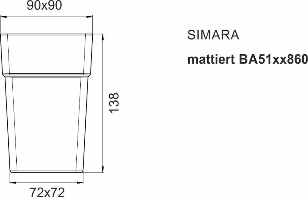 Vetro per Kit spazzola WC