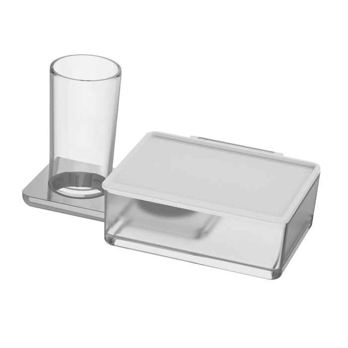 Glass holder and wet wipes/utensils box