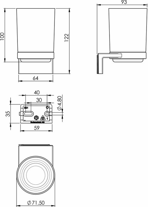 Glashalter unzerbrechlich BPA frei