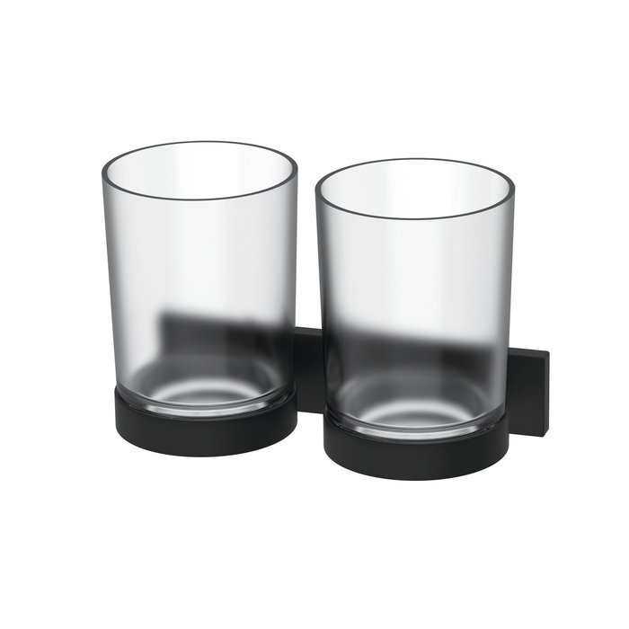 Porte-verre double avec verre opaque