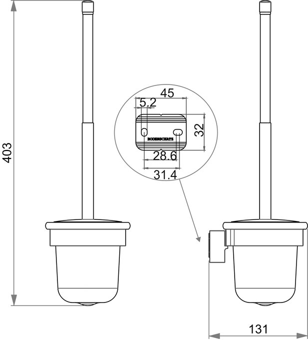 WC-Bürstengarnitur mit Schliessdeckel