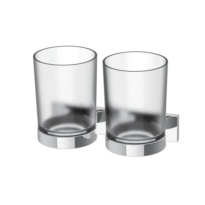 Porte-verre double avec verre opaque