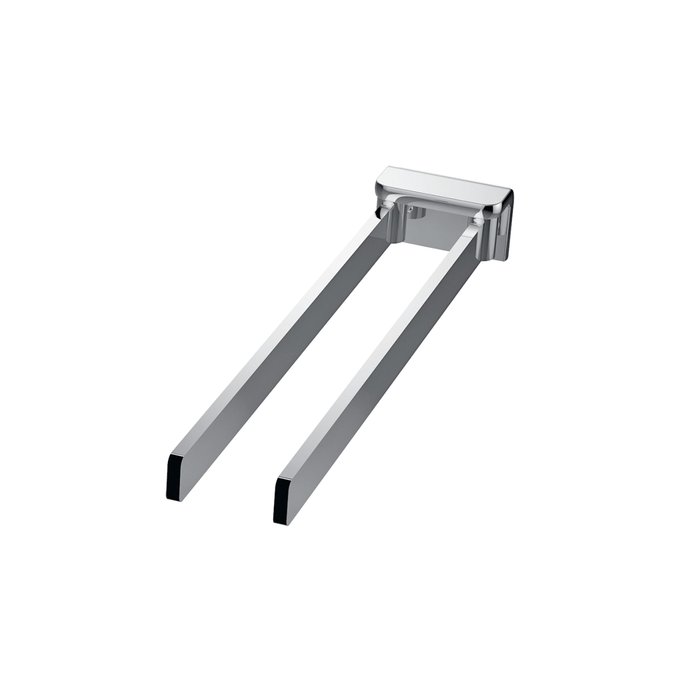 Towel holder with two movable arms