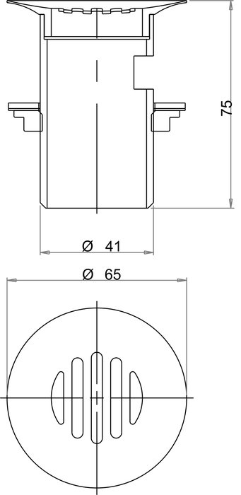 Soupape à grille 5/4"", avec trop-plein