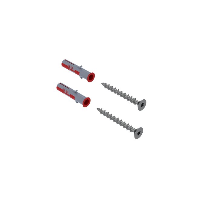 Mounting set flat head screws for drilling