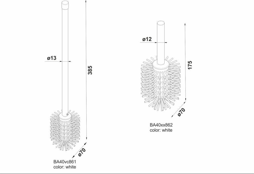 Brosse WC sans couvercle