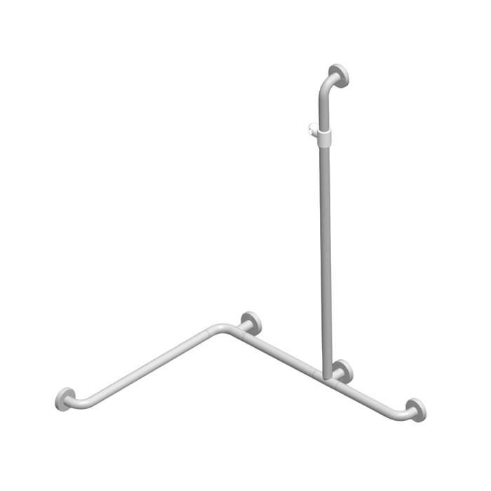 Duschhandlauf Ecke T-Form mit Brausehalter