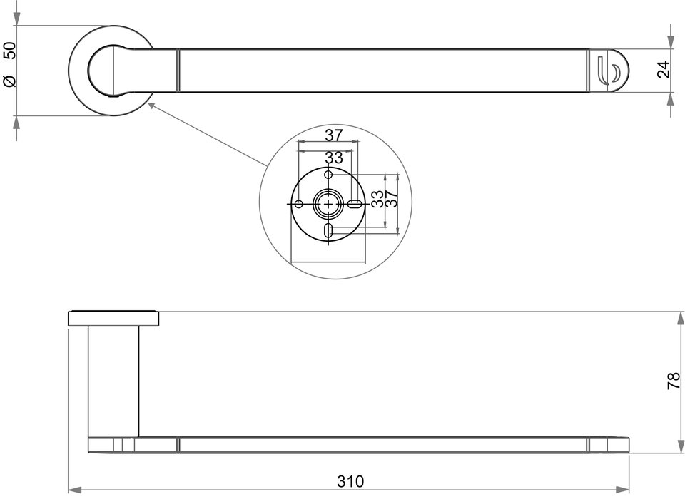 Porta asciugamani ad anello