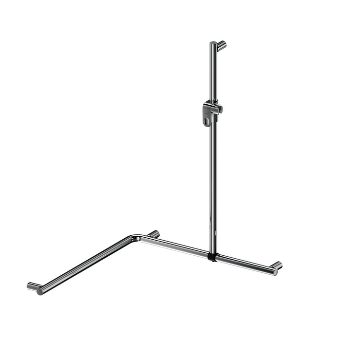 Main courante d'angle en T support de douche