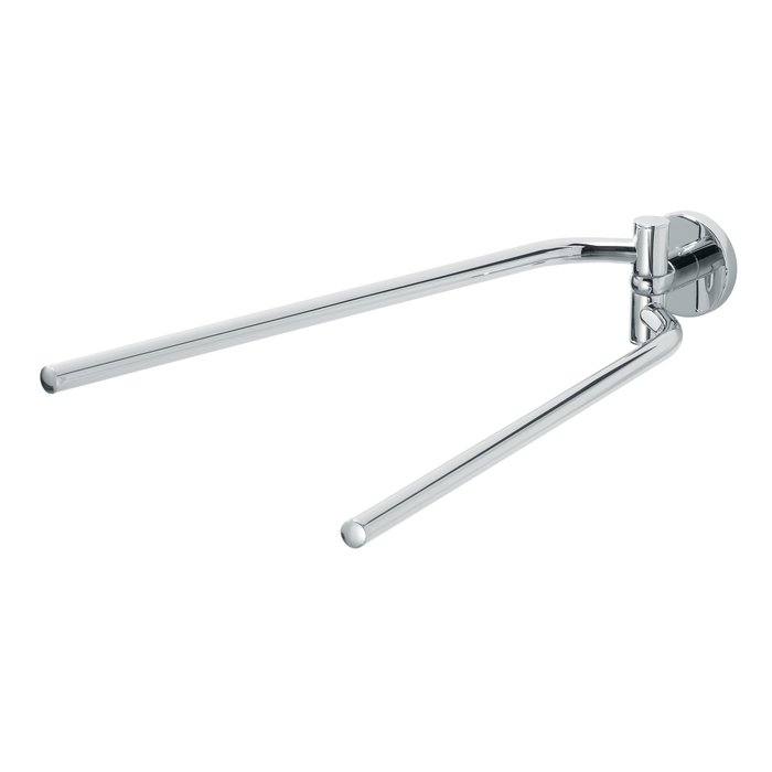 Towel holder with two movable arms