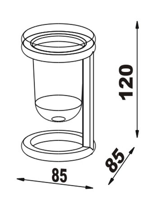 §§ RIVA Glashalter Tischmodell Mattglas