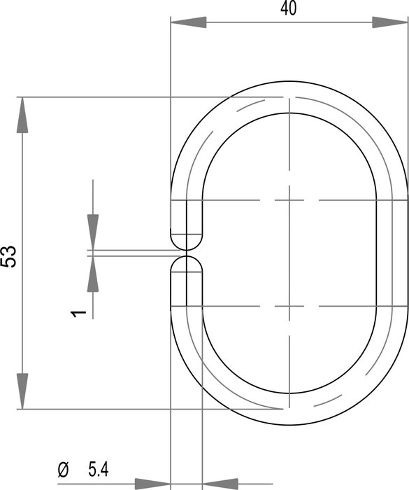 Vorhangring zu Duschvorhangstange