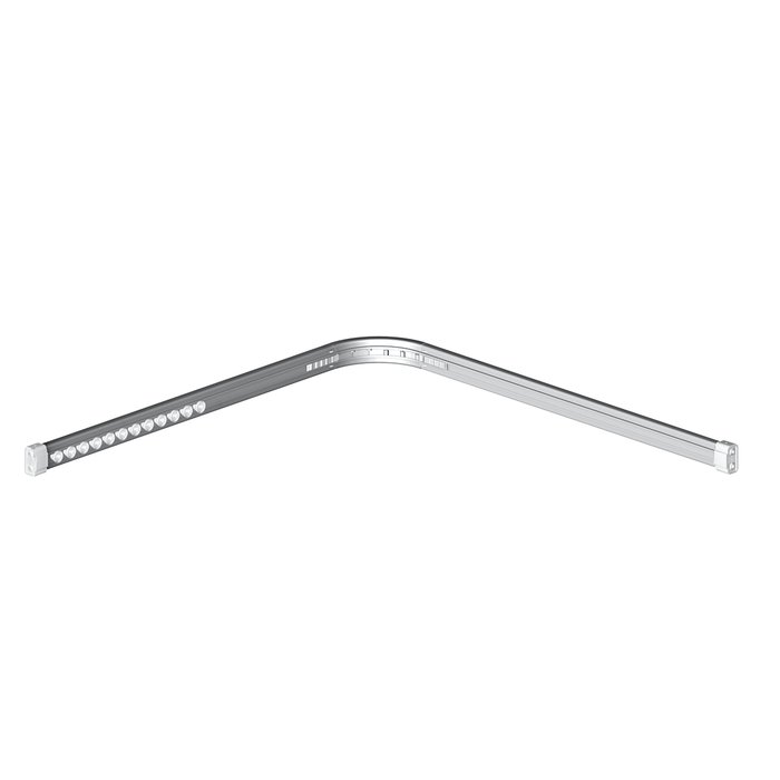 L-shaped shower curtain rail