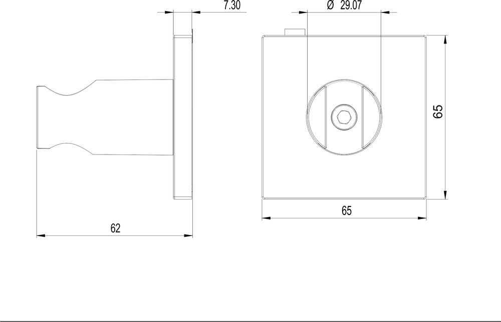 Shower holder square