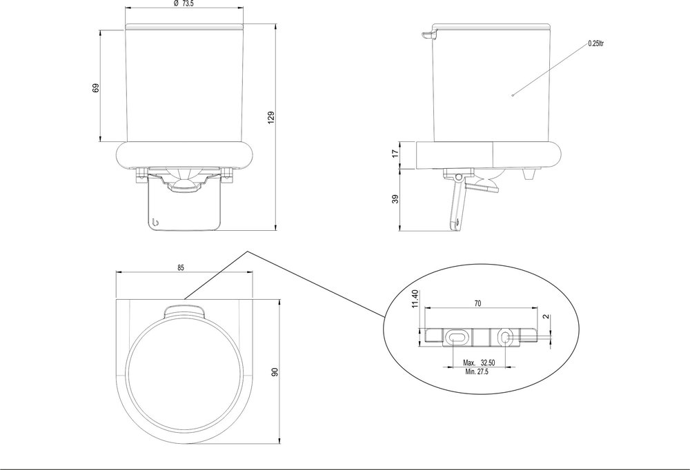 Distributeur de savon  incassable sans BPA