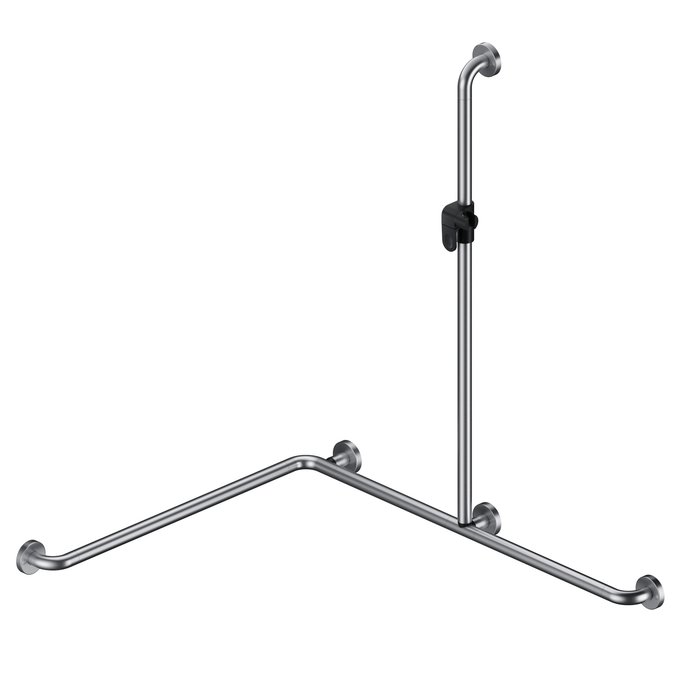 Main courante d'angle en T support de douche