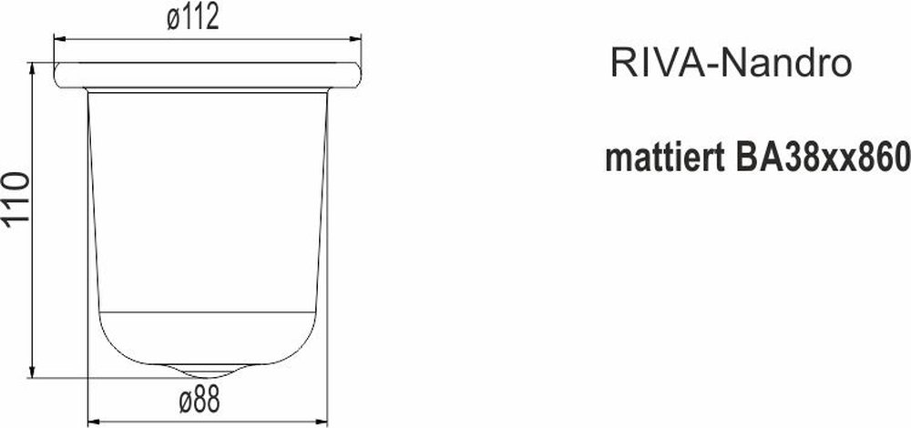 Mattglas zu WC-Bürstengarnitur