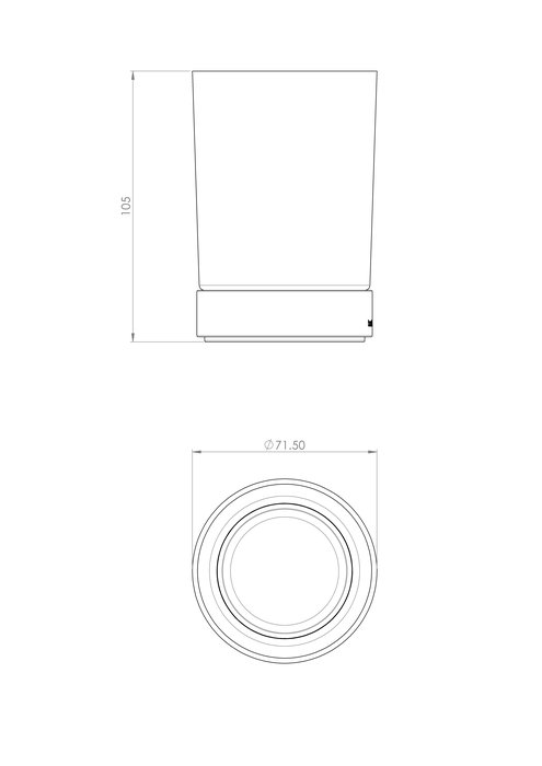 Porte-verre à poser incassable