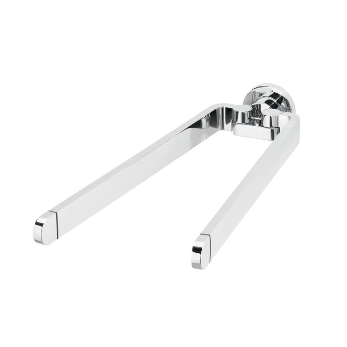 Porta asciugamani con due braccia mobili