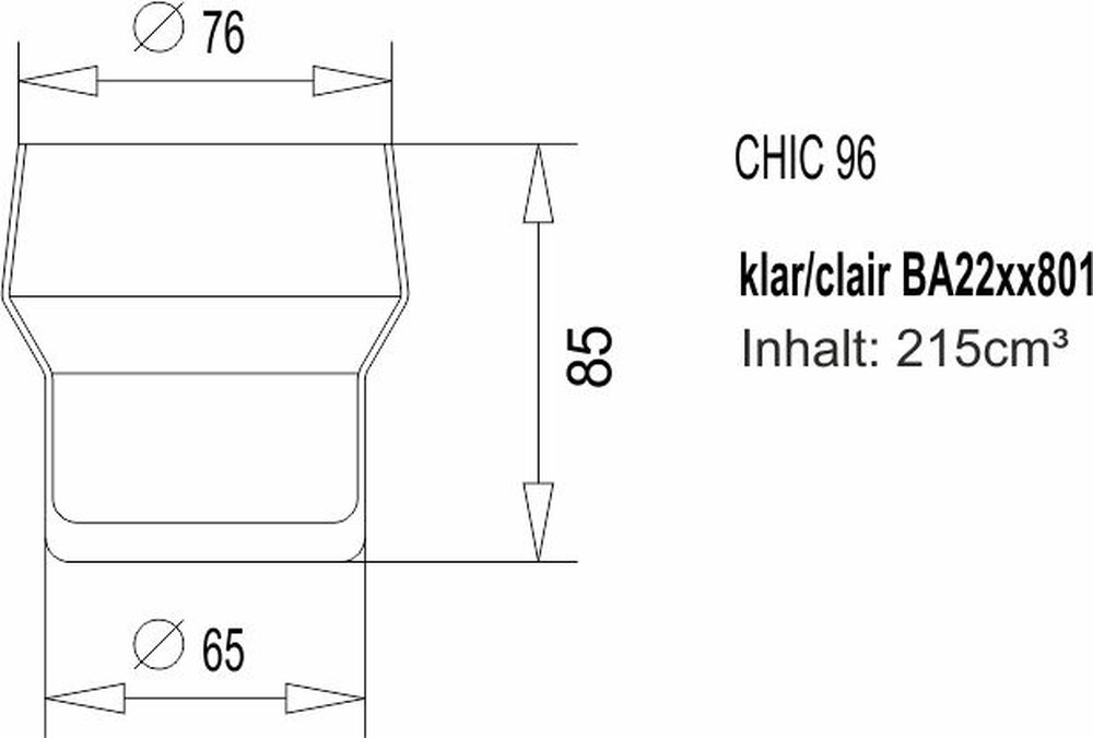 Bicchiere trasparente