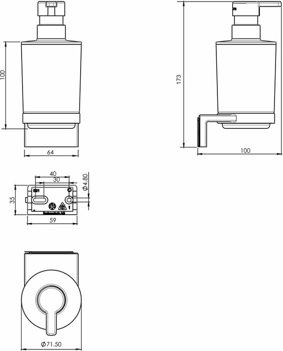 Distributeur de savon incassable sans BPA