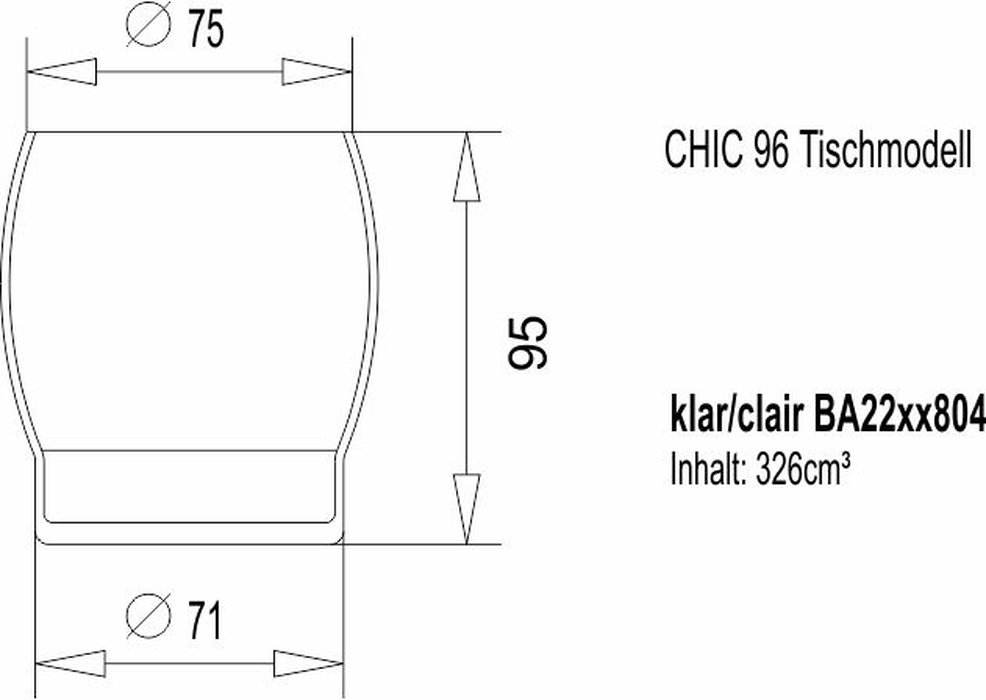 Klarglas Standmodell