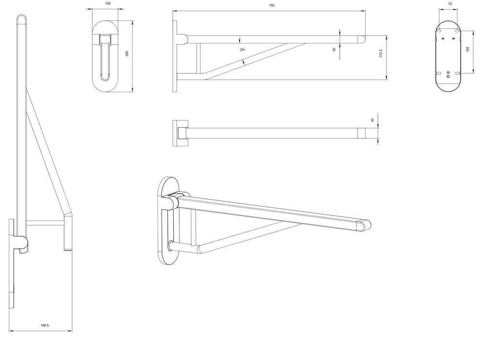 Poignée rabattable
