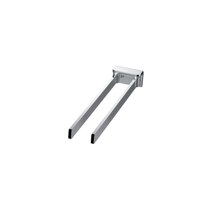 Towel holder with two movable arms
