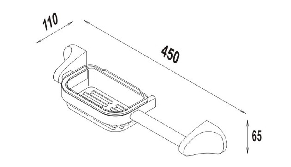 §§ CHARME Wannengriff mit Kunststoffseifenschale 