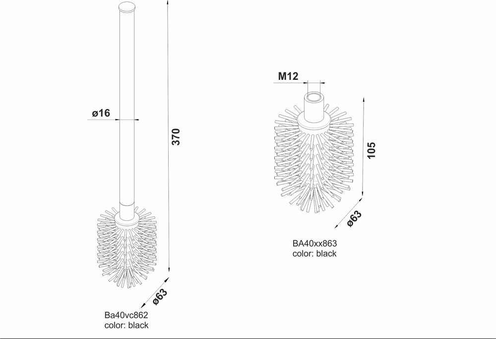 Brosse sans couvercle