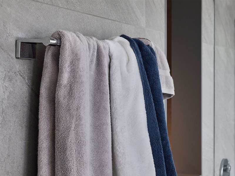 Handtuchhalter Bad Badezimmer Accessoires Handtuch Halter 2 Arme Kunststoff weiß