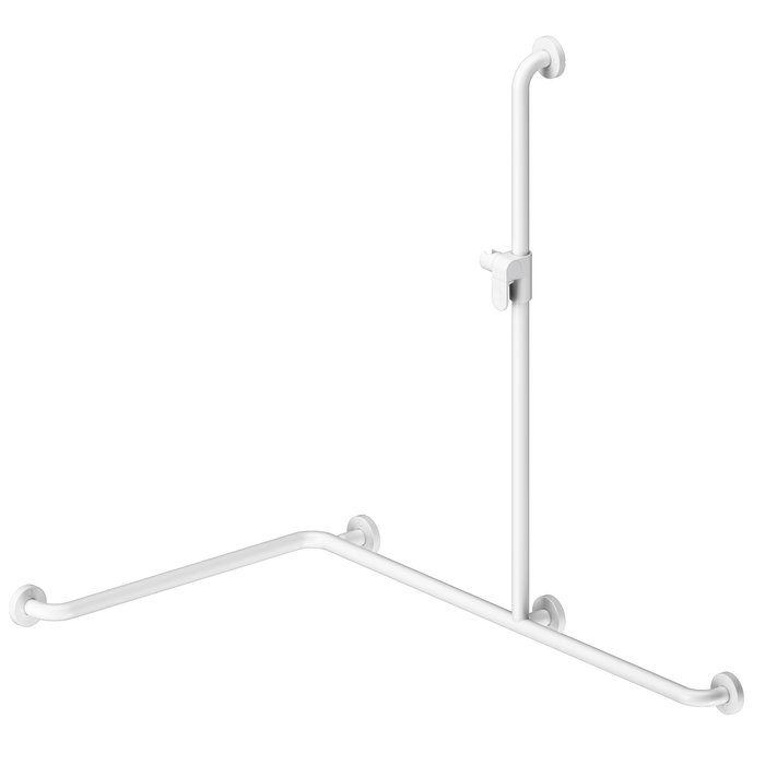 Main courante d'angle en T support de douche