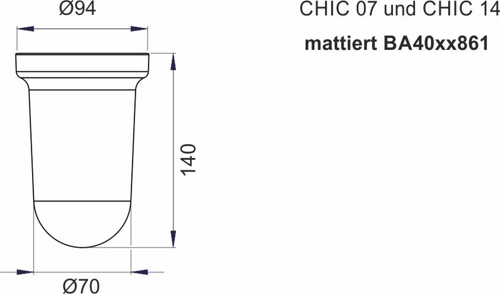 Mattglas zu WC-Bürstengarnitur