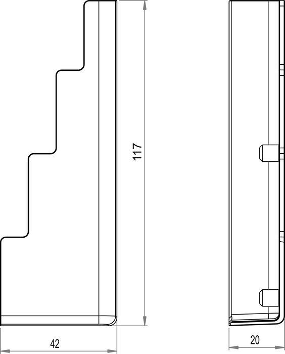 Abdeckung rechts