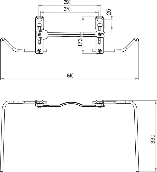 Towel holder left + right WB Pro55/ProS D-Code