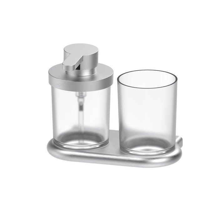 Kombi Seifenspender + Glashalter