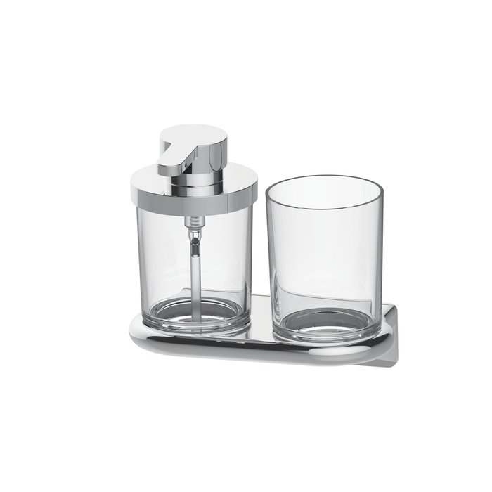 Kombi Seifenspender + Glashalter