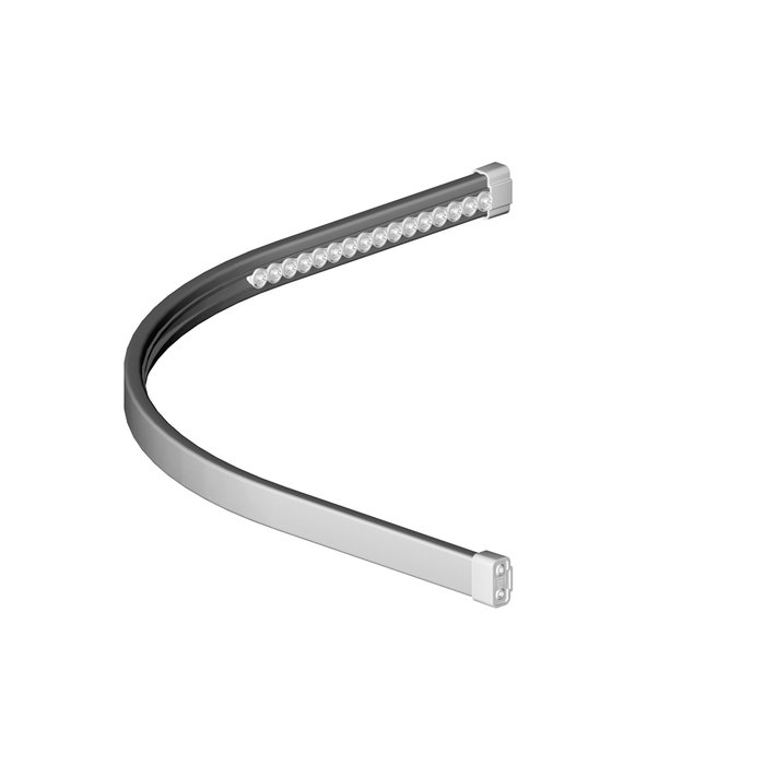 Rail pour rideau de douche quart de cercle forme C