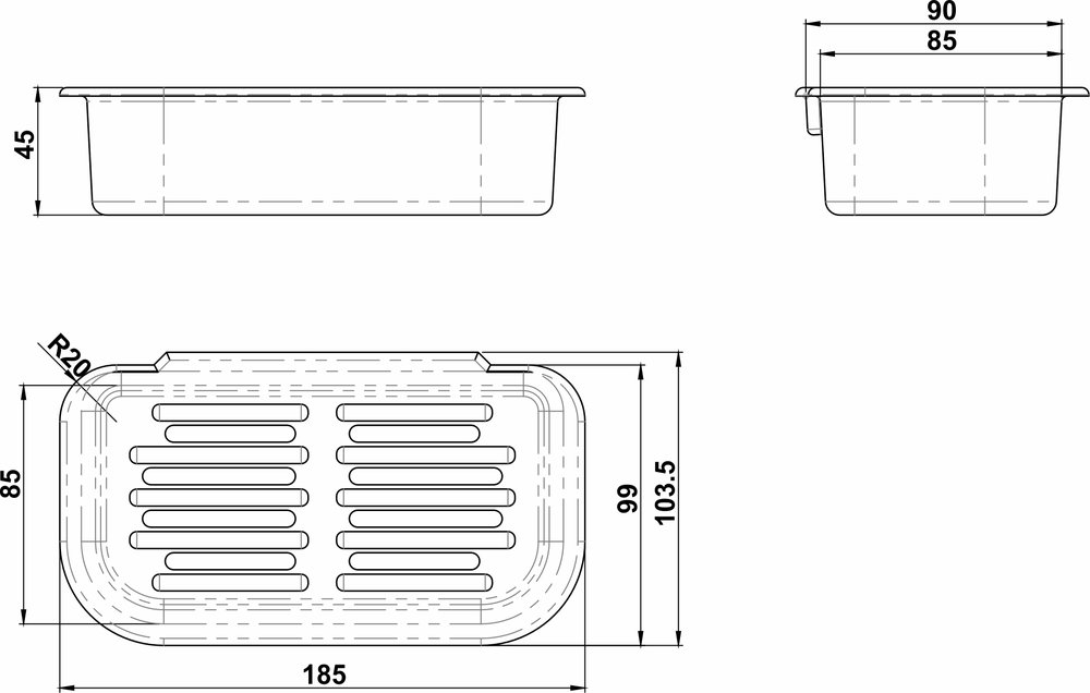 Plastic basket for bath handle