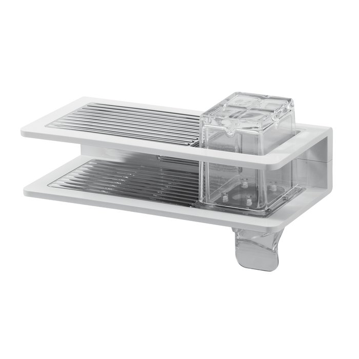 Distributore di sapone con ripiano di metallo