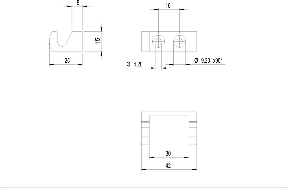 Wandhalter universal zu Duschwischer