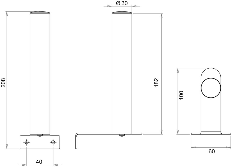 Porte-papier pour 2 rouleaus de réserve 